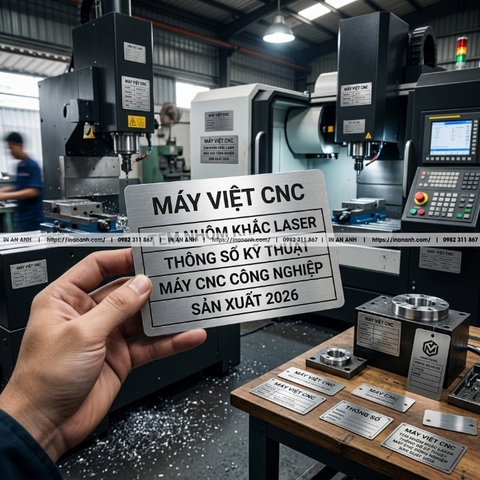 In Tem Nhôm Khắc Laser Cho Máy Móc, Thiết Bị