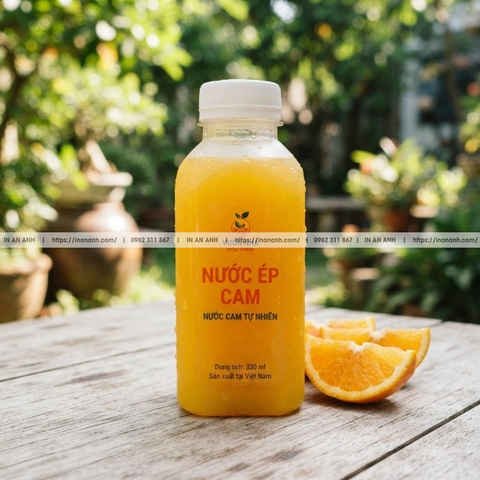 Tem nhựa trong dán chai nước