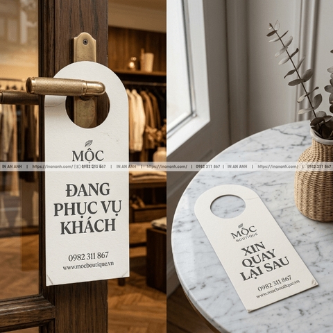 In Thẻ Treo Cửa (Door Hanger) - Cho Khách Sạn, Homestay, Cửa Hàng