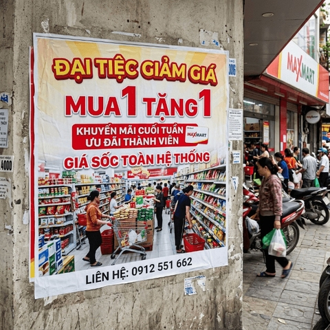 In Tờ Rơi Dán Tường - Khổ Lớn, Giấy Đặc Biệt, Dán Bền Không Phai