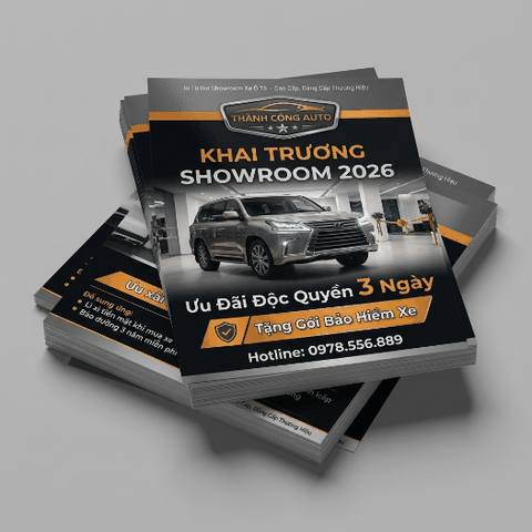 In Tờ Rơi Showroom Xe Ô Tô, Đại Lý - Cao Cấp, Đẳng Cấp Thương Hiệu