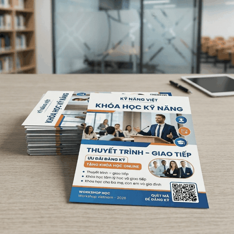 In Tờ Rơi Trung Tâm Tiếng Anh, IELTS, Kỹ Năng - Chiêu Sinh Hiệu Quả