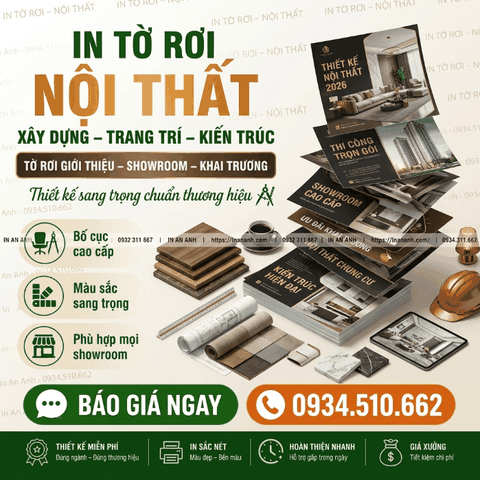 In Tờ Rơi Nội Thất, Xây Dựng, Trang Trí - Sang Trọng, Chuyên Nghiệp