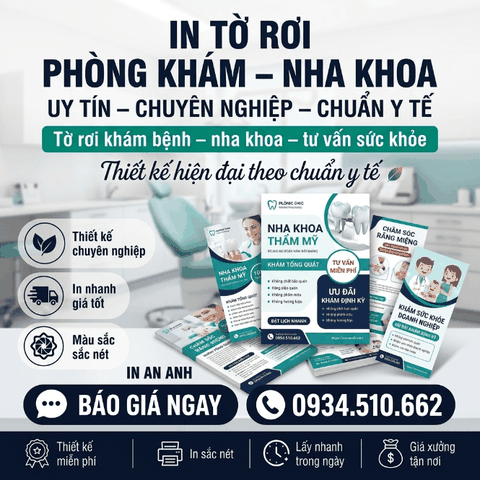 In Tờ Rơi Phòng Khám, Nha Khoa - Uy Tín, Chuyên Nghiệp, Đúng Chuẩn Y Tế