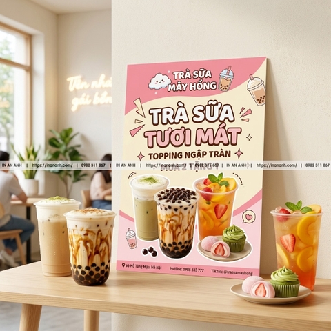 In Tờ Rơi Nhà Hàng, Cafe, Trà Sữa - Menu, Khuyến Mãi, Khai Trương