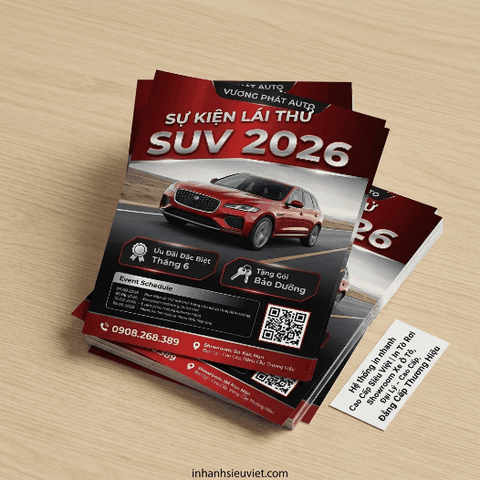 In Tờ Rơi Showroom Xe Ô Tô, Đại Lý - Cao Cấp, Đẳng Cấp Thương Hiệu