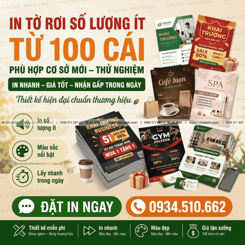 In Tờ Rơi Số Lượng Ít Từ 100 Cái - Phù Hợp Cơ Sở Mới, Thử Nghiệm