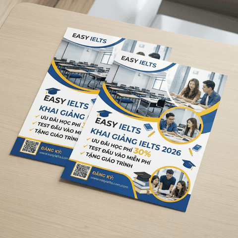 In Tờ Rơi Trung Tâm Tiếng Anh, IELTS, Kỹ Năng - Chiêu Sinh Hiệu Quả