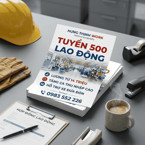 In Tờ Rơi Tuyển Dụng - Tuyển Công Nhân, Nhân Viên Nhanh & Hiệu Quả