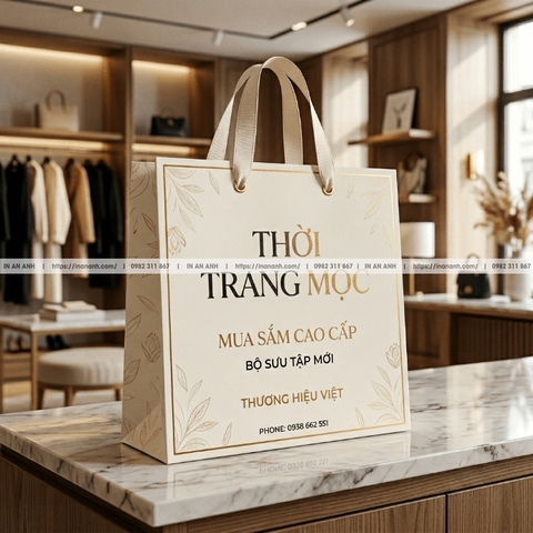 In Túi Xách Giấy - Bền Đẹp, Quai Chắc, In Logo Cho Cửa Hàng