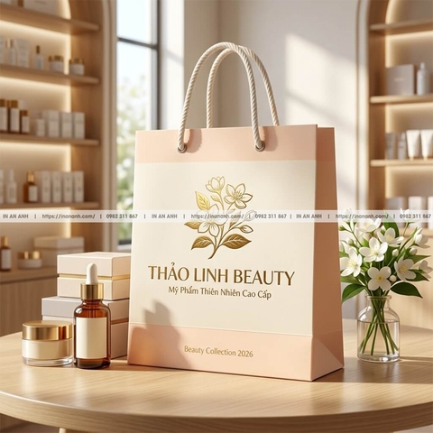 In Túi Giấy Mỹ Phẩm, Thời Trang - Đẹp, Sang, In Logo Shop
