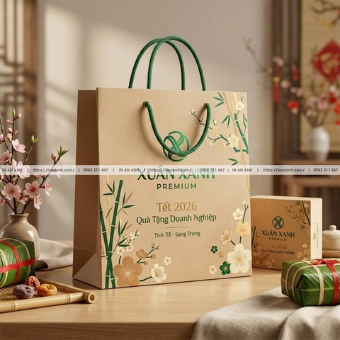 Túi Giấy Quà Tết Cao Cấp- In Logo Doanh Nghiệp, Đặt Sớm Giá Tốt