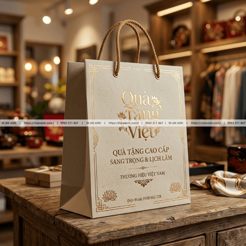 In Túi Xách Giấy - Bền Đẹp, Quai Chắc, In Logo Cho Cửa Hàng