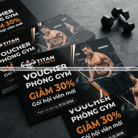 In Voucher Phòng Gym – Fitness – Yoga Chuyên Nghiệp
