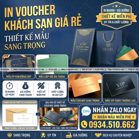 In Voucher Khách Sạn – Resort – Hotel Chuyên Nghiệp