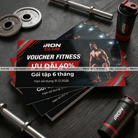 In Voucher Phòng Gym – Fitness – Yoga Chuyên Nghiệp