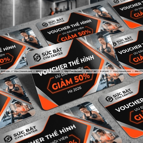 In Voucher Phòng Gym – Fitness – Yoga Chuyên Nghiệp