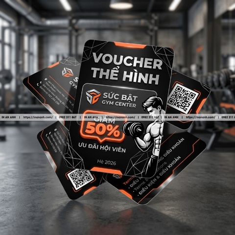 In Voucher Phòng Gym – Fitness – Yoga Chuyên Nghiệp