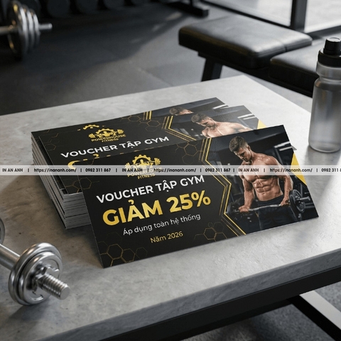 In Voucher Phòng Gym – Fitness – Yoga Chuyên Nghiệp