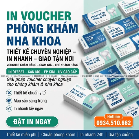 In Voucher Phòng Khám – Nha Khoa