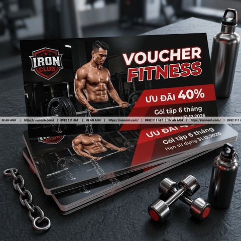 In Voucher Phòng Gym – Fitness – Yoga Chuyên Nghiệp