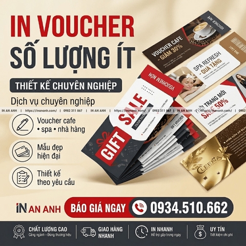 In Voucher Số Lượng Ít Thiết Kế Chuyên Nghiệp