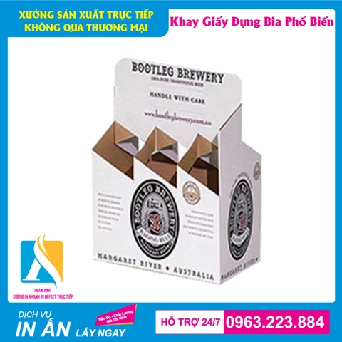 Hộp giấy đựng bia được thiết kế đẹp xách 6 chai, 4 chai, 2 chai