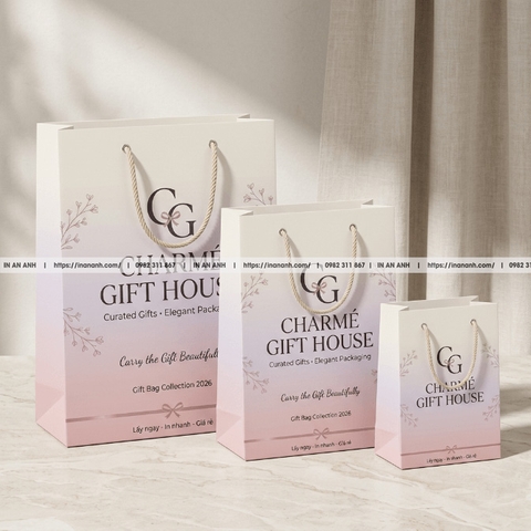 Túi Giấy Đựng Quà, Quà Tặng - Sang Trọng, In Logo, Đủ Size