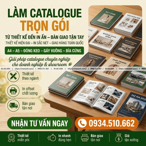 Làm Catalogue Trọn Gói - Từ Thiết Kế Đến In Ấn, Bàn Giao Tận Tay