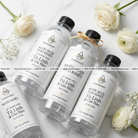 In Tem Chai Nước Suối Cuộn Flexo Dán Tự Động