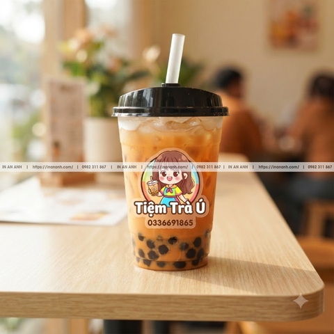 In Tem Quán Café, Trà Sữa: Ly Giấy, PET