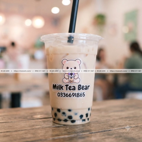In Tem Quán Café, Trà Sữa: Ly Giấy, PET