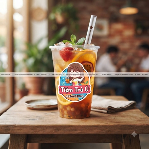 In Tem Quán Café, Trà Sữa: Ly Giấy, PET