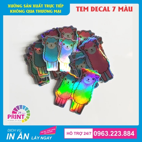Sticker 7 màu đẹp in theo yêu cầu