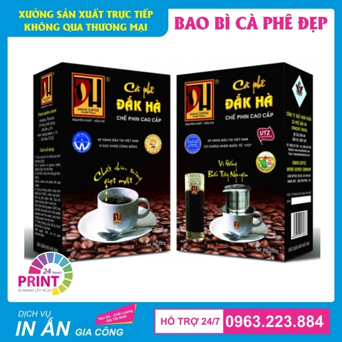 Tạo dấu ấn thương hiệu với dịch vụ in bao bì giấy đựng cà phê chuyên nghiệp
