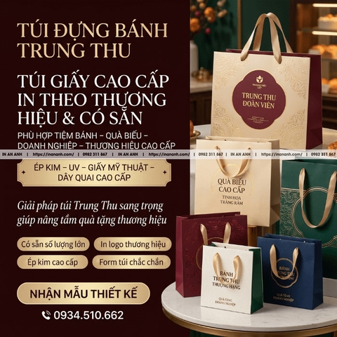 In Túi Đựng Bánh Trung Thu - Túi Giấy Cao Cấp In Theo Thương Hiệu & Có Sẵn
