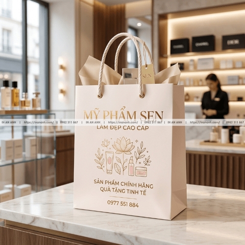 In Túi Xách Giấy - Bền Đẹp, Quai Chắc, In Logo Cho Cửa Hàng