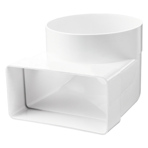 Nối ống nhựa 90 độ chữ nhật  - tròn - US-90 150/220x90