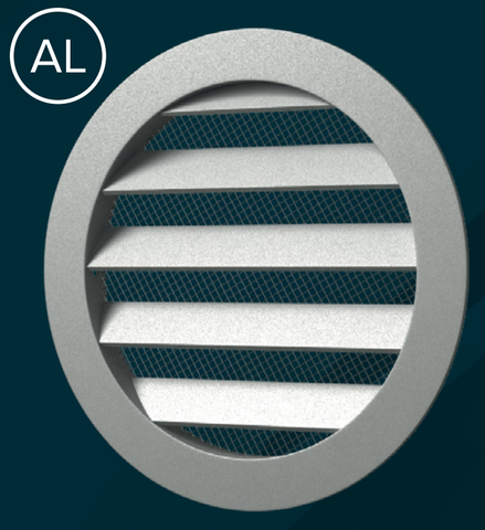 Cửa gió tròn NHÔM + lưới chắn côn trùng RKM