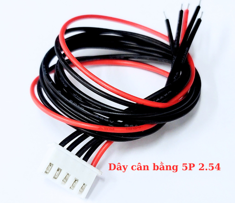 Dây cân bằng điện áp 24AWG , dây mạch BMS 5P 2.54mm dài 20cm jack cái