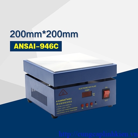 Mâm nhiệt hàn led LCD ANSAI-946C 20cm x 20cm 800W 50-350 độ G6-T5