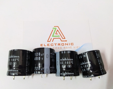 Tụ Nichicon 120uf 400v kt 25x25mm