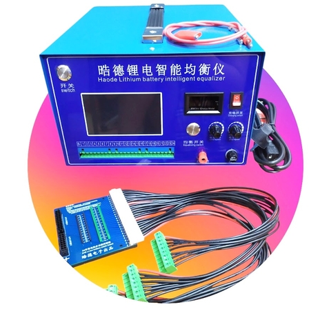 Máy cân bằng cell pin 2 chức năng kết hợp sạc, xả tự động cân bằng pin 2S-24S dòng cân 7A 1.5%