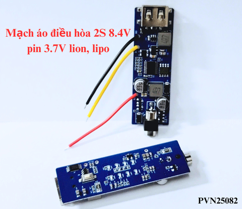 Mạch áo điều hòa 2S 8.4V pin 3.7V lion , lipo G2-E8-E9 1.5%