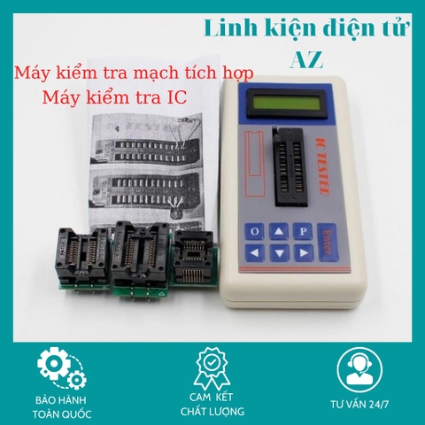 Bộ Test ic, Máy kiểm tra vi mạch tích hợp; kiểm tra IC, bóng bán dẫn PNP NPN  kèm theo 3 đế nạp BH 6th G4-T4