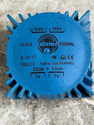 Biến áp Talema kép 7Vx2 70050K (new)
