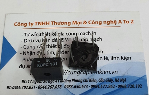 Diode cầu một pha KBPC101 bộ chỉnh lưu cầu 3A 100V RK-55