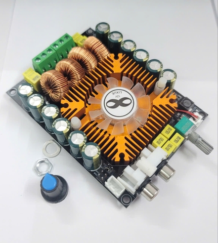 Mạch khuếch đại công suất CLASS D 220W 160Wx2 12-36VDC, chip TDA7498E, mạch đen