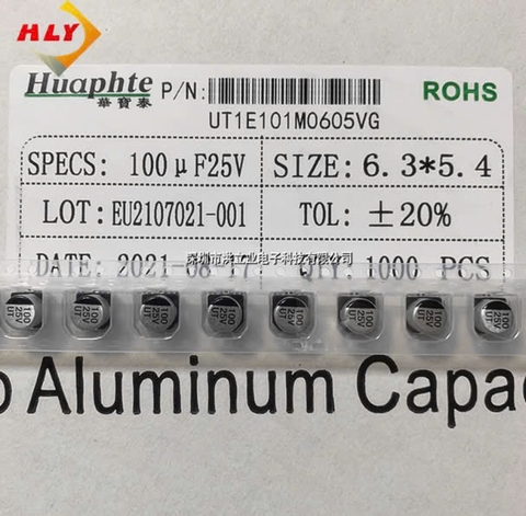 Tụ nhôm SMD 100uF 25V 25V 100UF 6.3*5.4mm