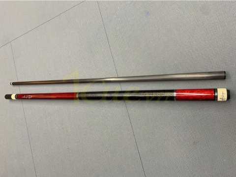 Cơ, Gậy Bi-a AB Đỏ kèm ngọn carbon Custom B l 1Cue.vn